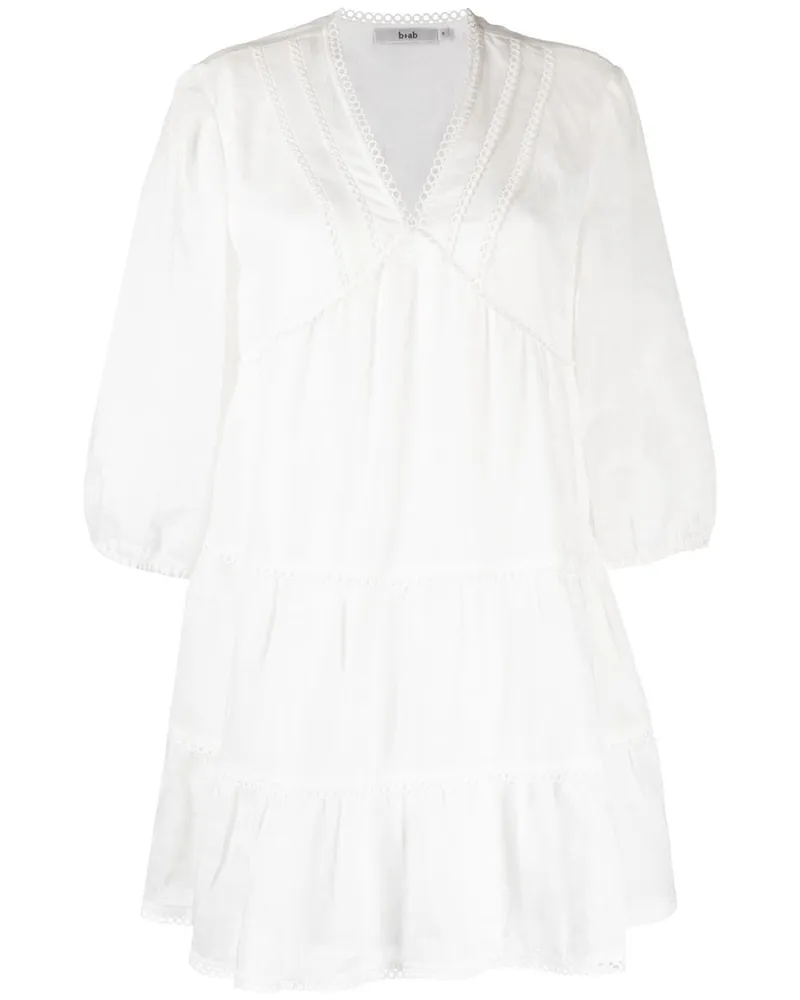 b+ab Ausgestelltes Minikleid - Weiß Weiß