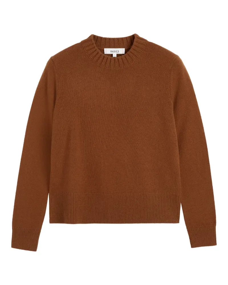 Chinti & Parker Cropped-Pullover mit geripptem Besatz - Braun Braun