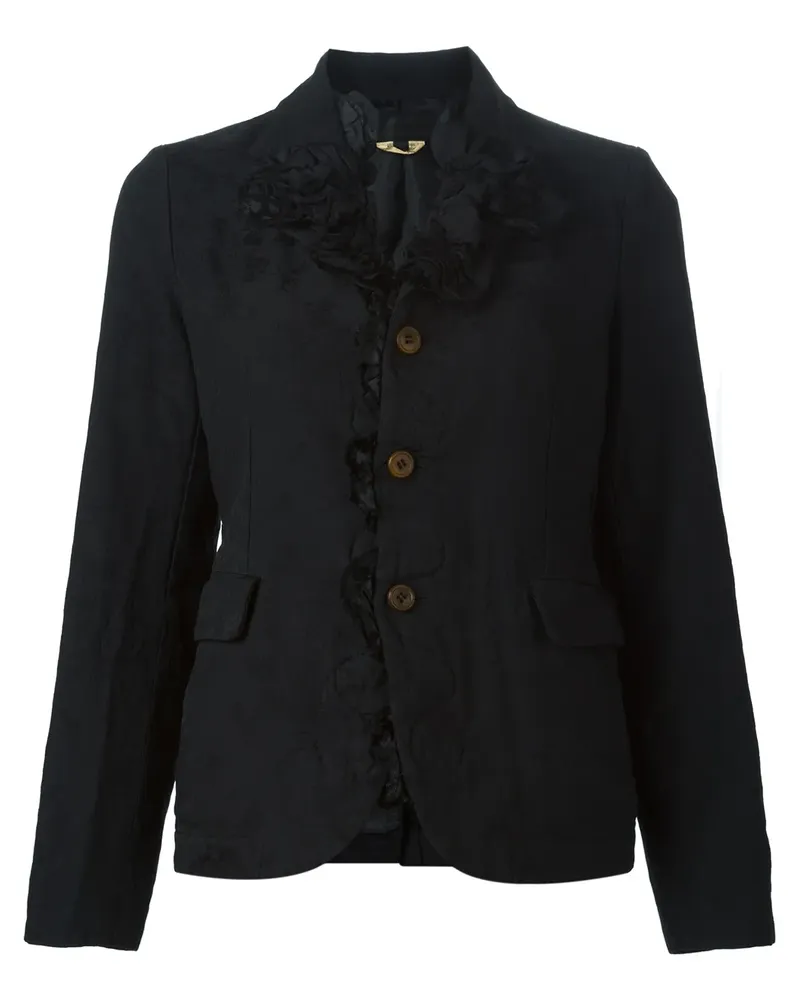 Comme des Garçons Blazer mit Rüschen - Schwarz Schwarz