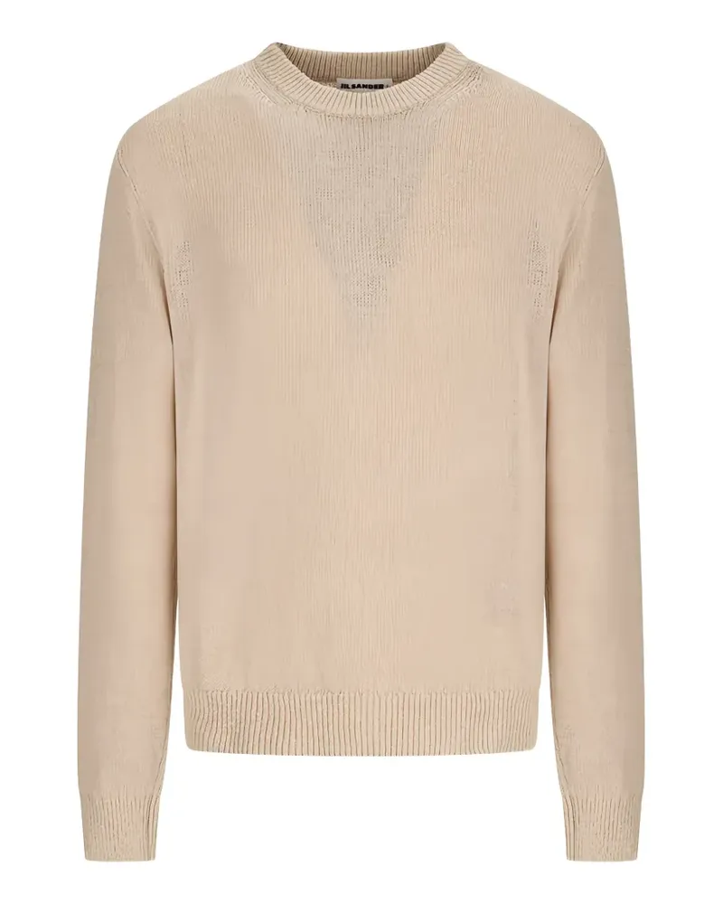 Jil Sander crew-neck long-sleeve sweater - Nude Nude