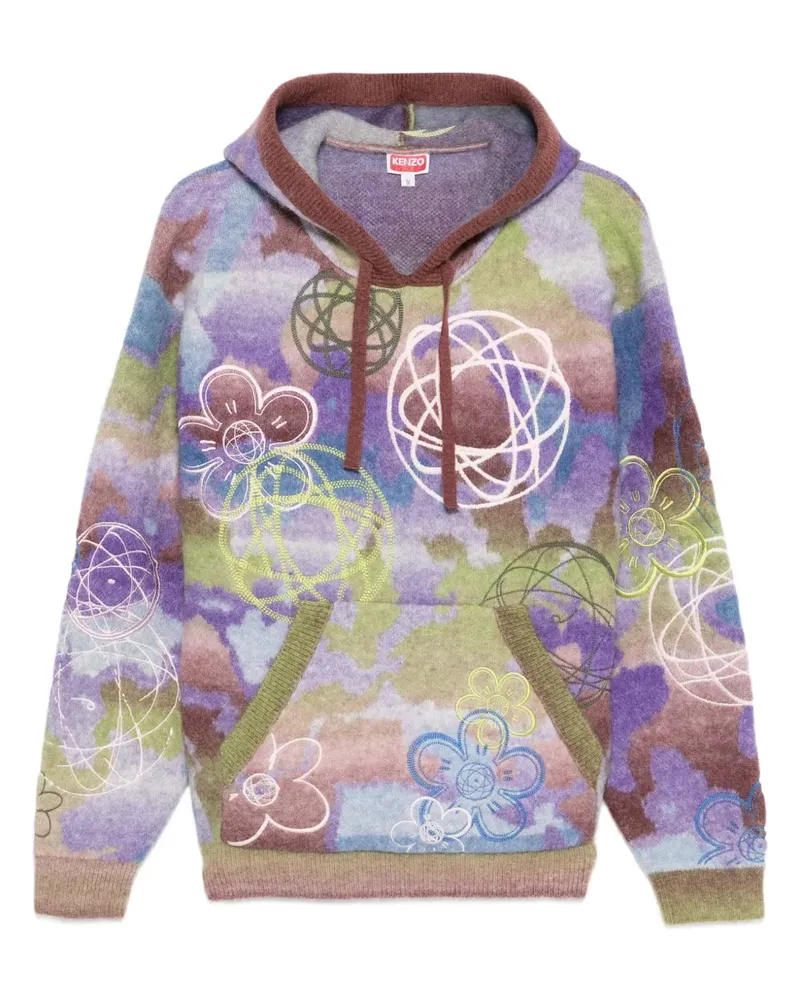 Kenzo x Futura 2000 Hoodie mit Kordelzug - Violett Violett