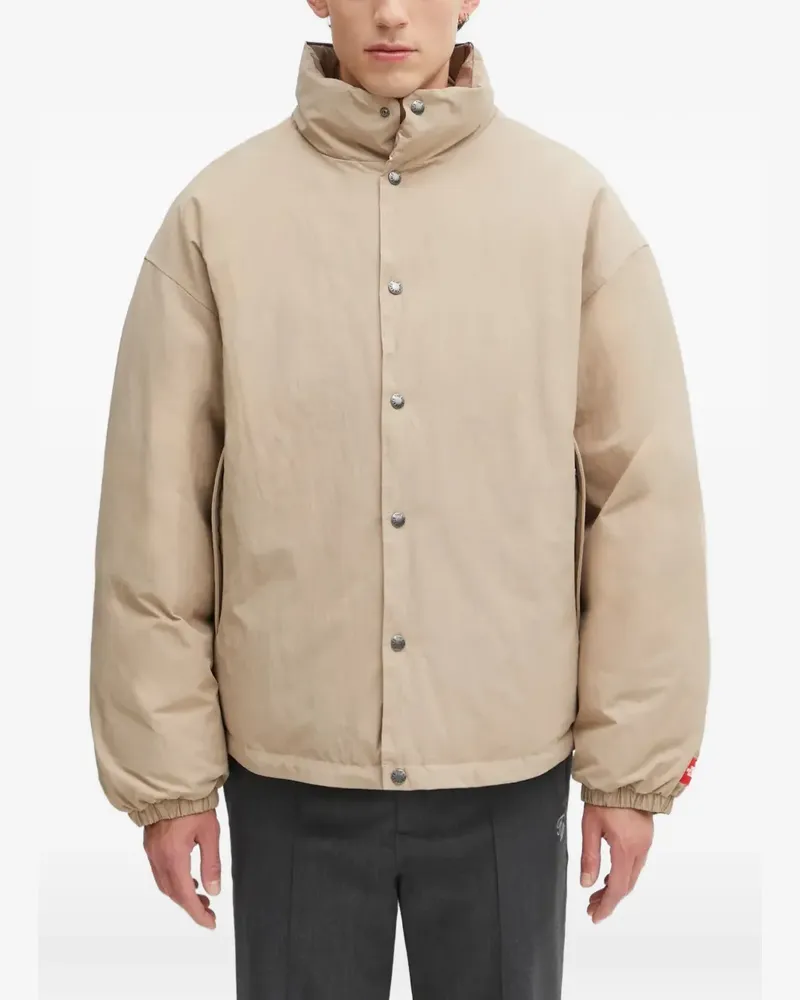 The North Face buttoned funnel-neck jacket - Nude Nude