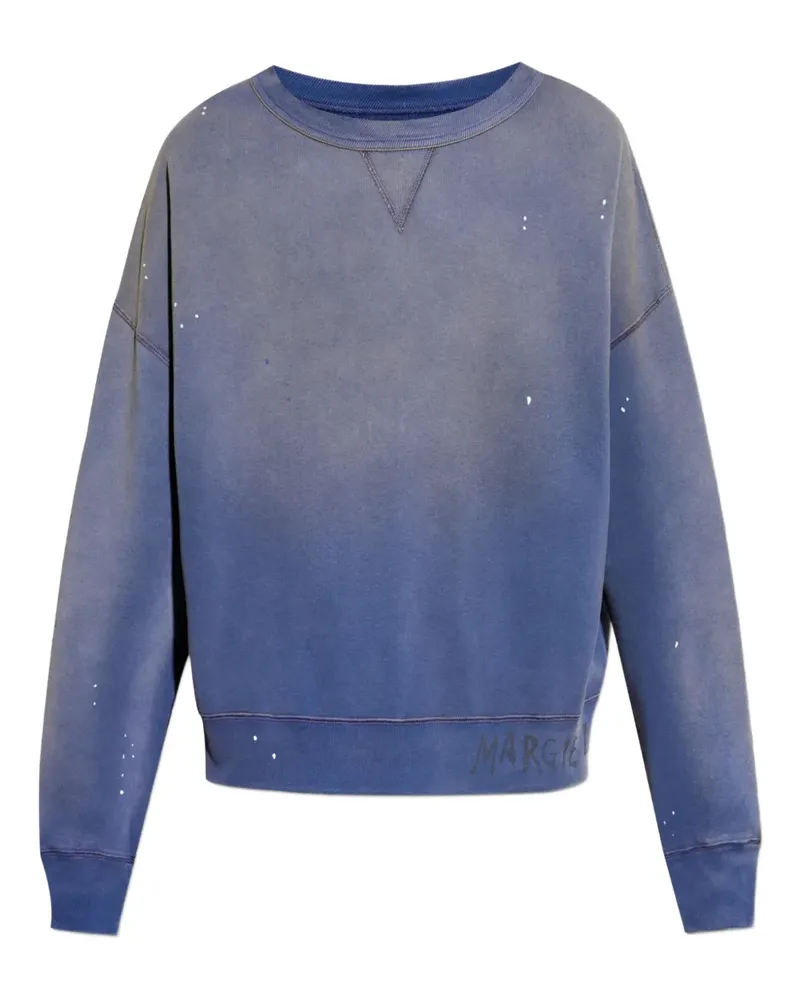 Maison Margiela Sweatshirt mit Logo-Print - Blau Blau