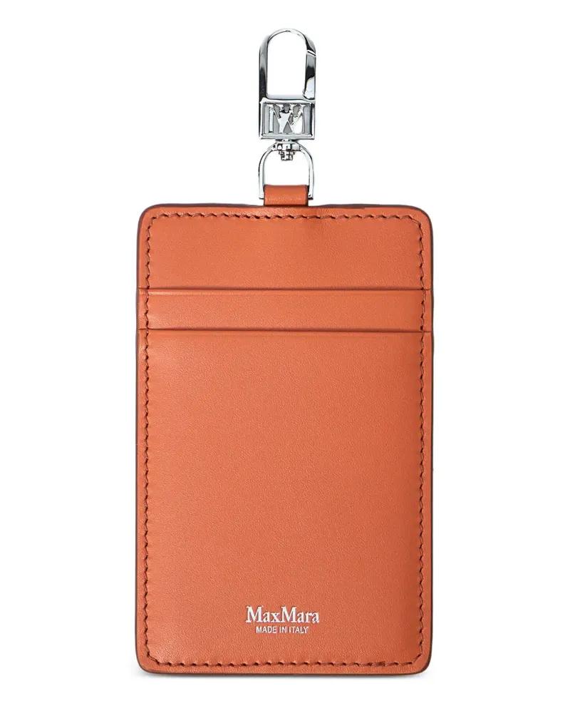 Max Mara Kartenetui aus gekörntem Leder - Orange Orange