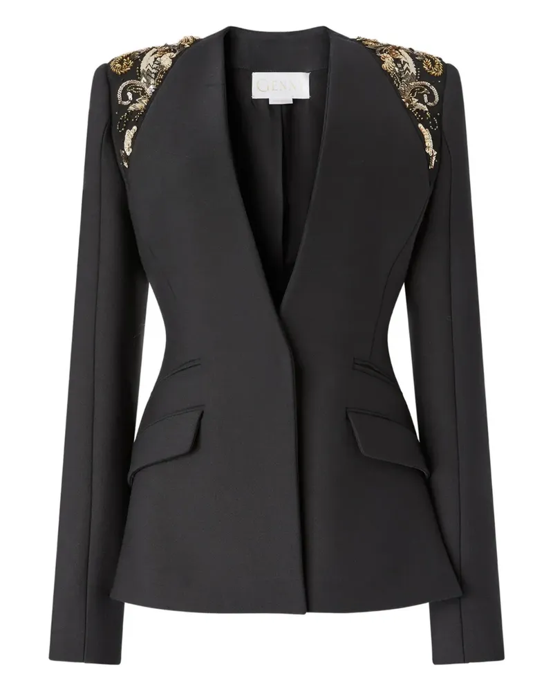 Genny Jacke mit verzierten Schultern - Schwarz Schwarz