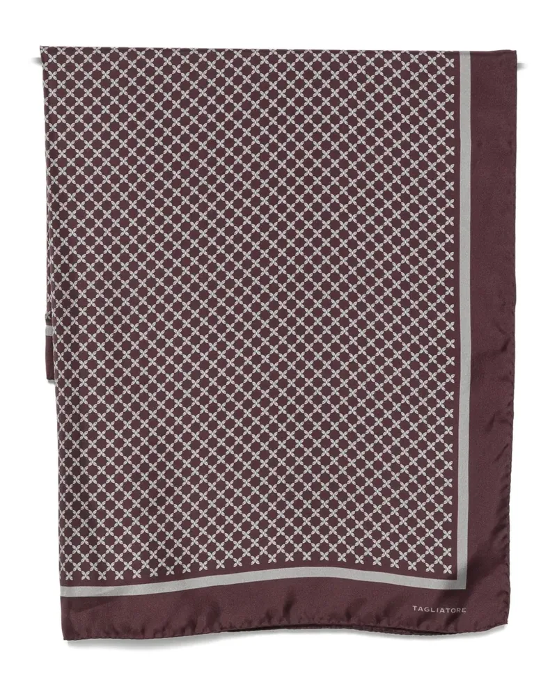 Tagliatore geometric-print silk scarf - Violett Violett