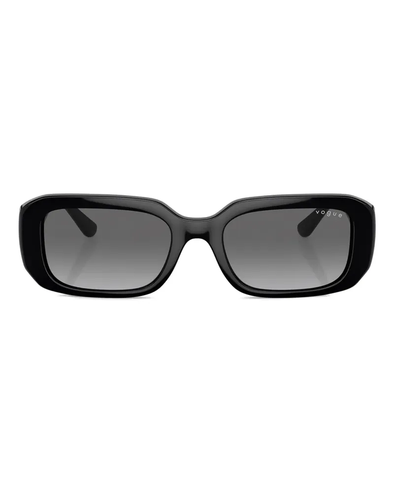 Vogue Sonnenbrille mit eckigem Gestell - Schwarz Schwarz