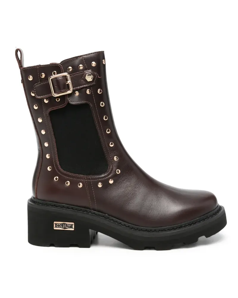 Cult Grace Stiefel mit Nieten und Schnallen - Braun Braun
