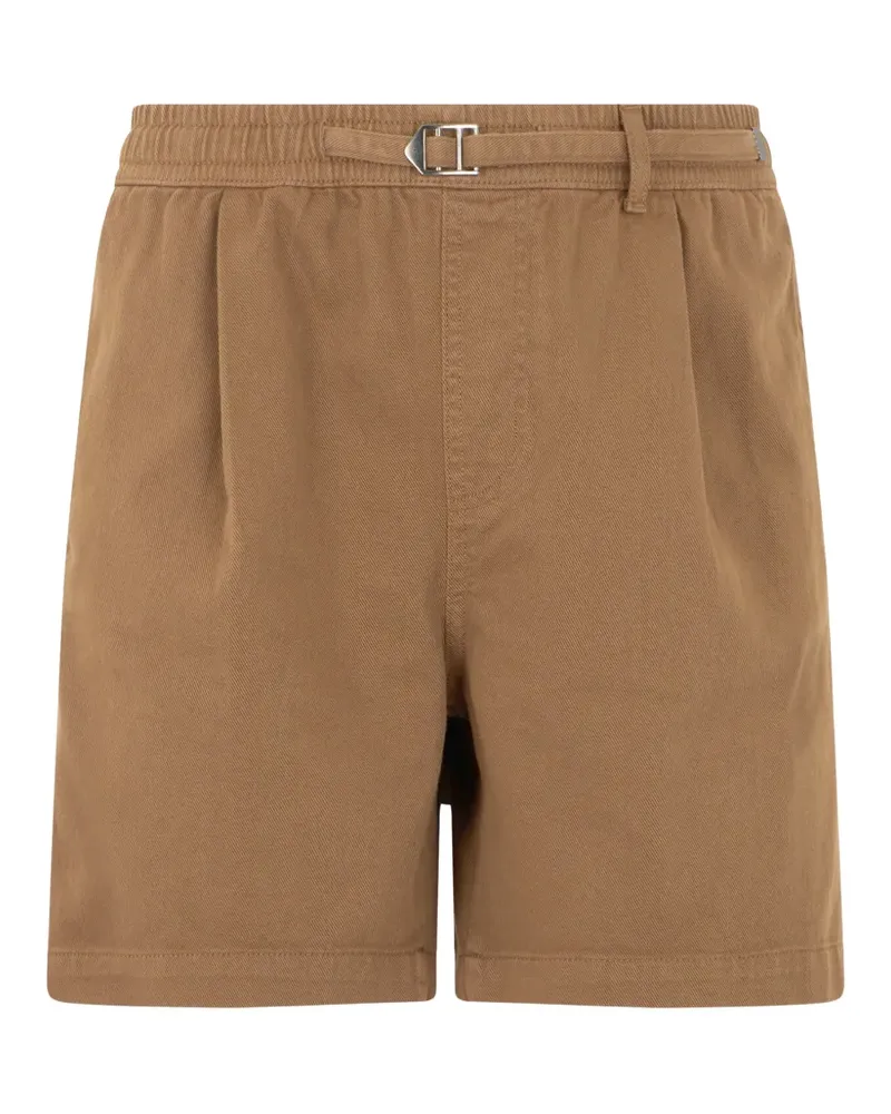 Roberto Cavalli Bundfaltenshorts mit Gürtel - Braun Braun