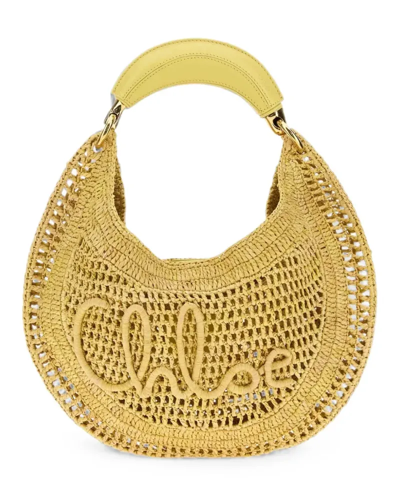 Chloé Summer Banana logo-embroidered shoulder bag - Nude Nude