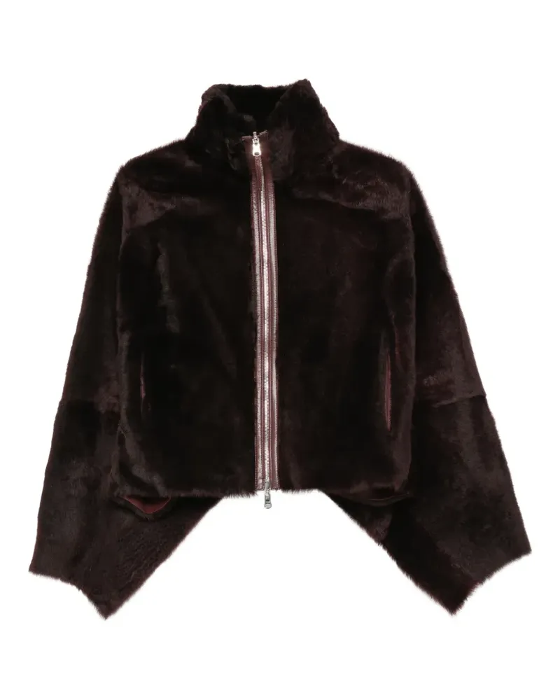 UTZON Wendbare Jacke mit Stehkragen - Braun Braun