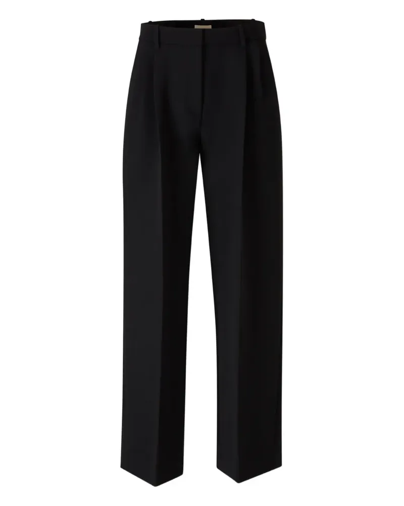 KHAITE High-Waist-Hose mit Bundfalten - Schwarz Schwarz