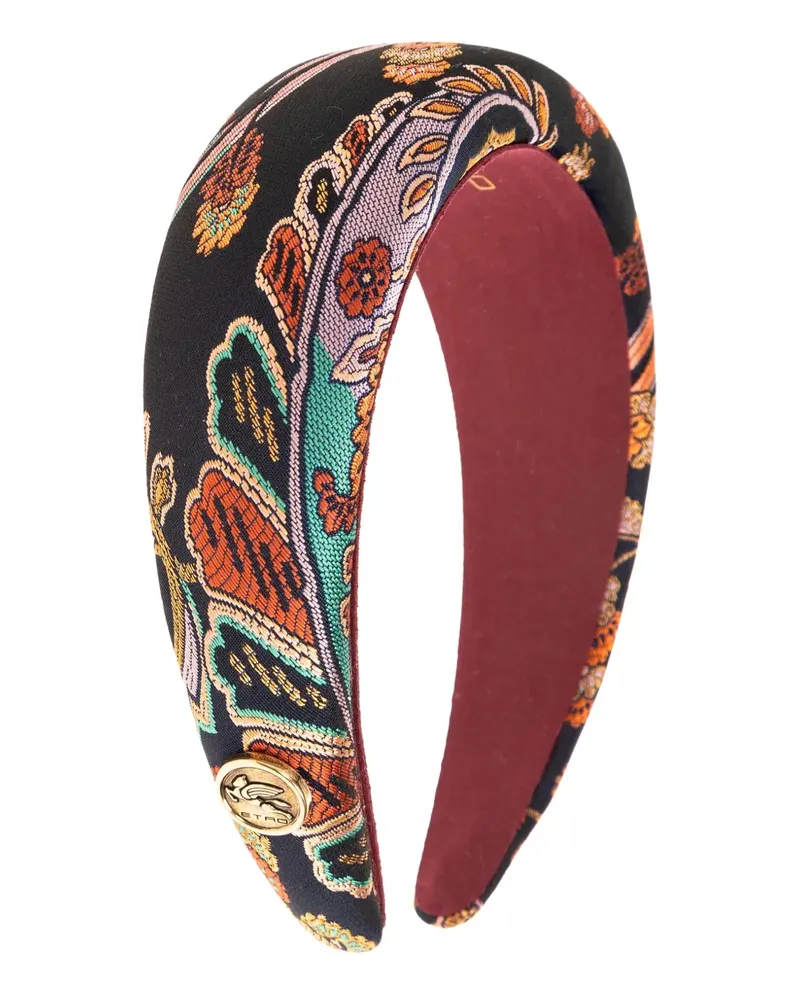 Etro patterned headband - Schwarz Schwarz