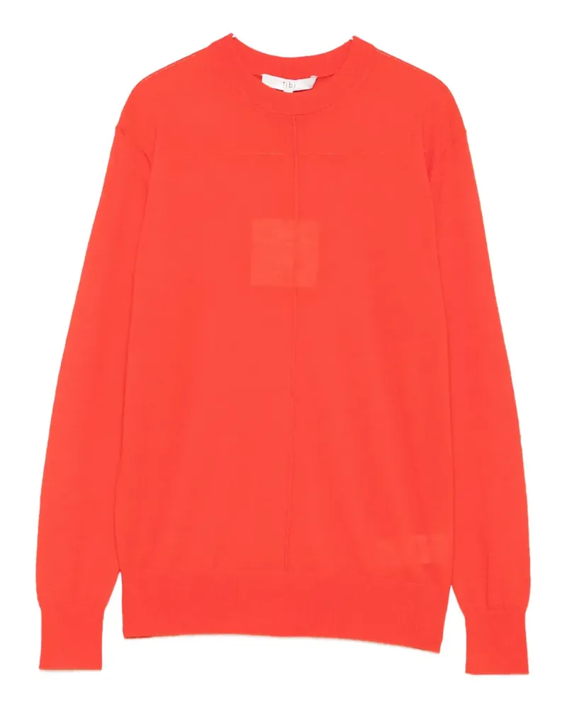 tibi Pullover mit rundem Ausschnitt - Rot Rot