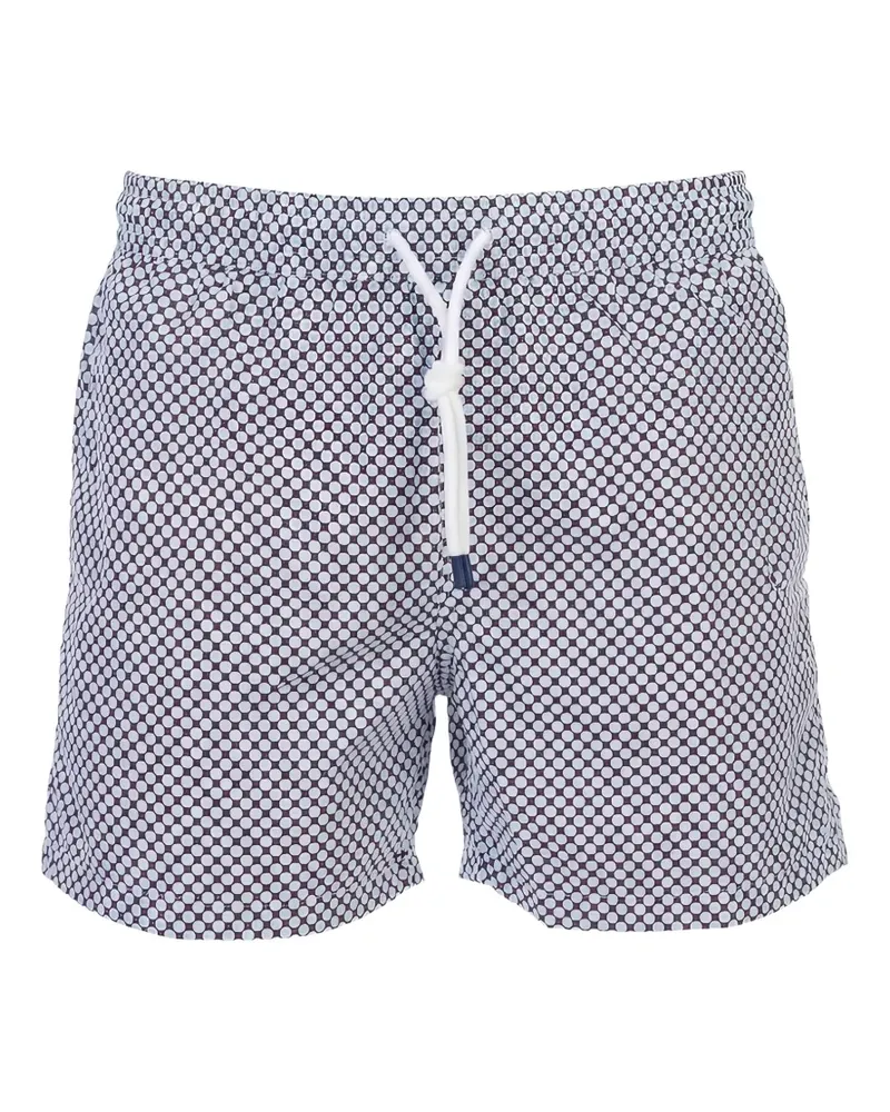 Fedeli geometric-print drawstring swim shorts - Braun Braun
