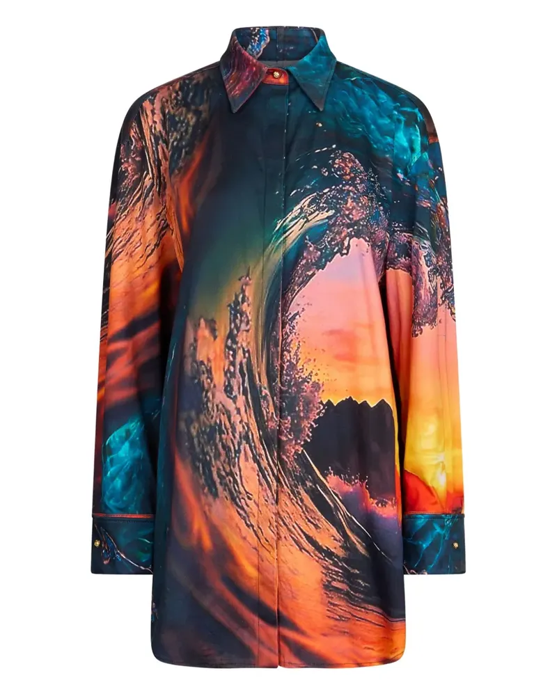 Roberto Cavalli Hemd aus Seide - Orange Orange