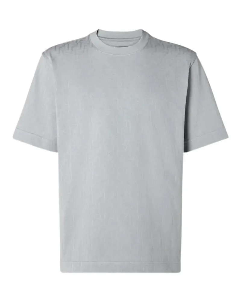 Fendi T-Shirt mit FF-Muster - Grau Grau