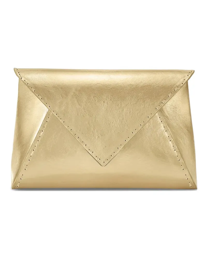 Tyler Ellis Kleine Lee Pouchet Clutch im Metallic-Look - Gold Gold