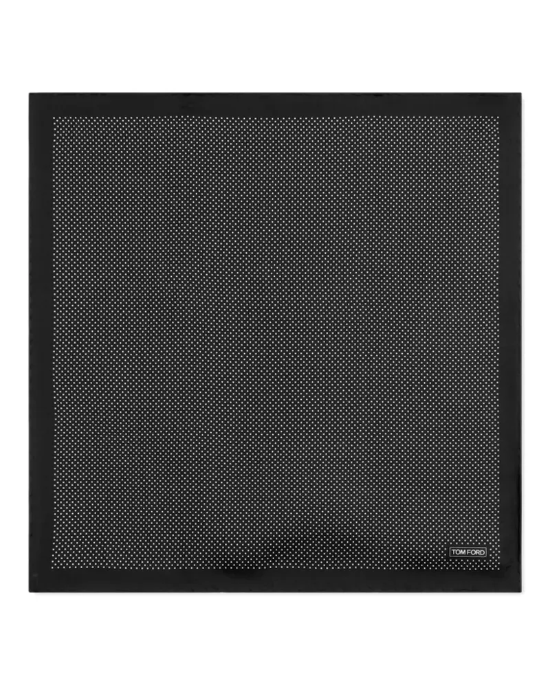 Tom Ford polka-dot silk pocket square - Schwarz Schwarz