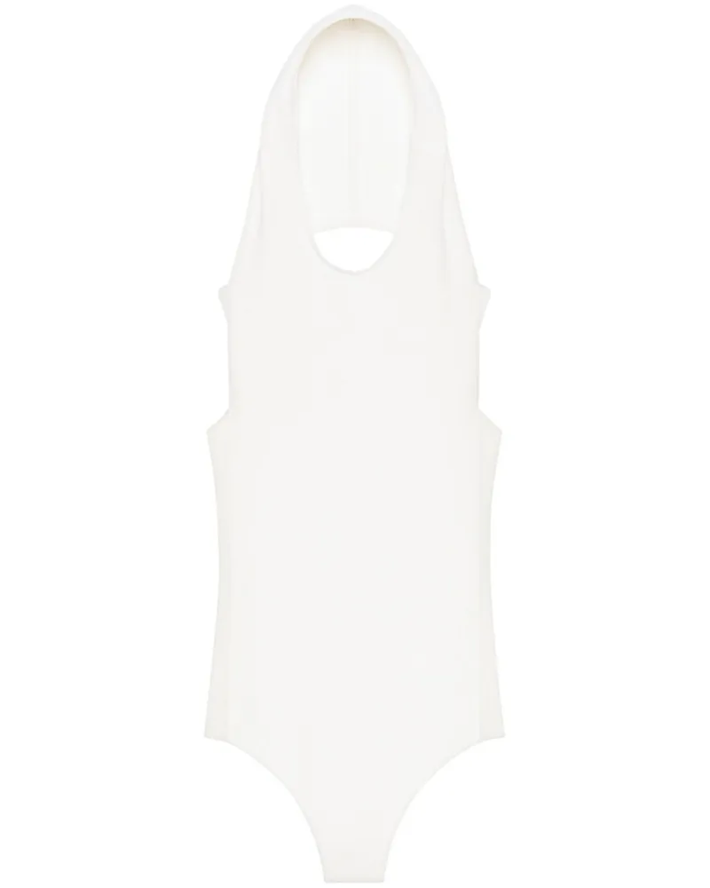 Courrèges Illusion Body mit Kapuze - Weiß Weiß