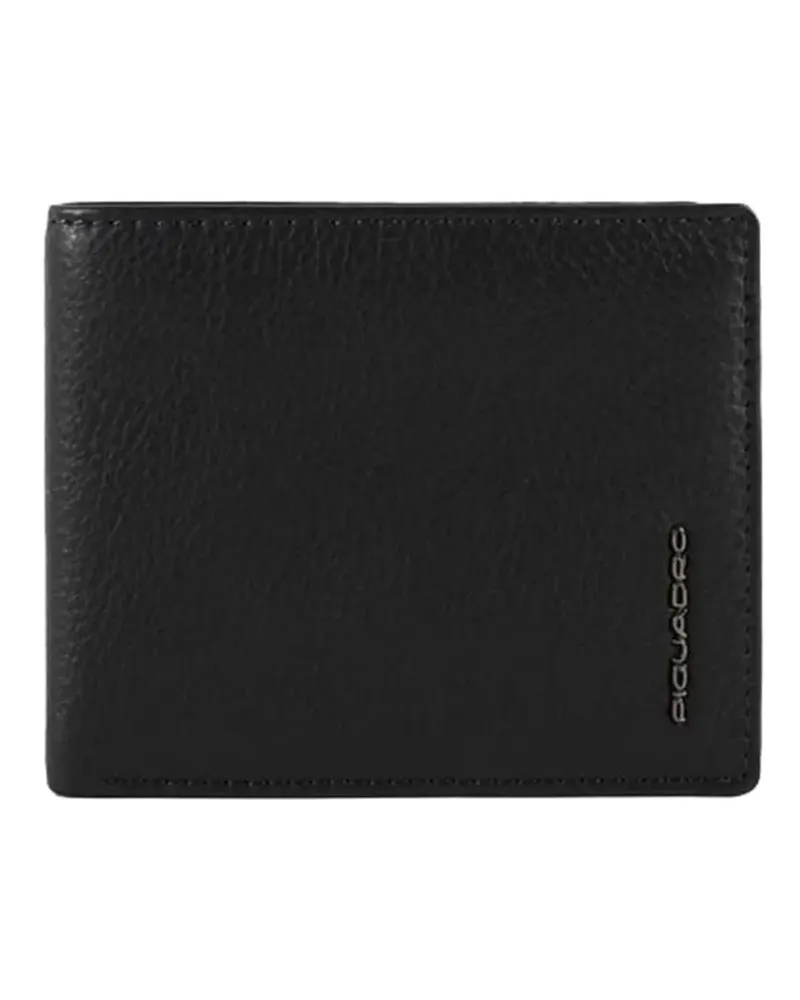 Piquadro Portemonnaie mit Logo - Schwarz Schwarz