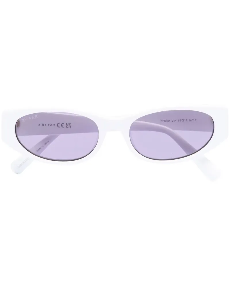 by FAR Sonnenbrille mit eckigem Gestell - Weiß Weiß
