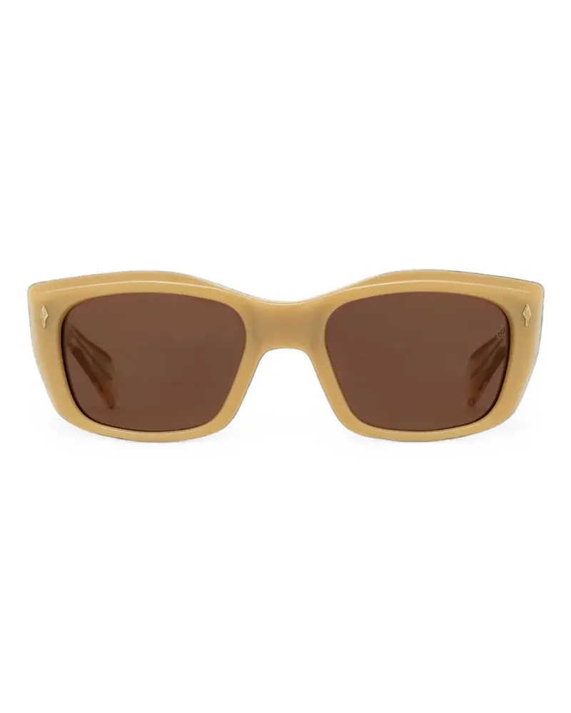 Jacques Marie Mage Corniche Sonnenbrille mit eckigem Gestell - Nude Nude