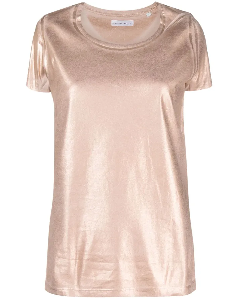 MADISON.MAISON T-Shirt aus Lamé - Rosa Rosa
