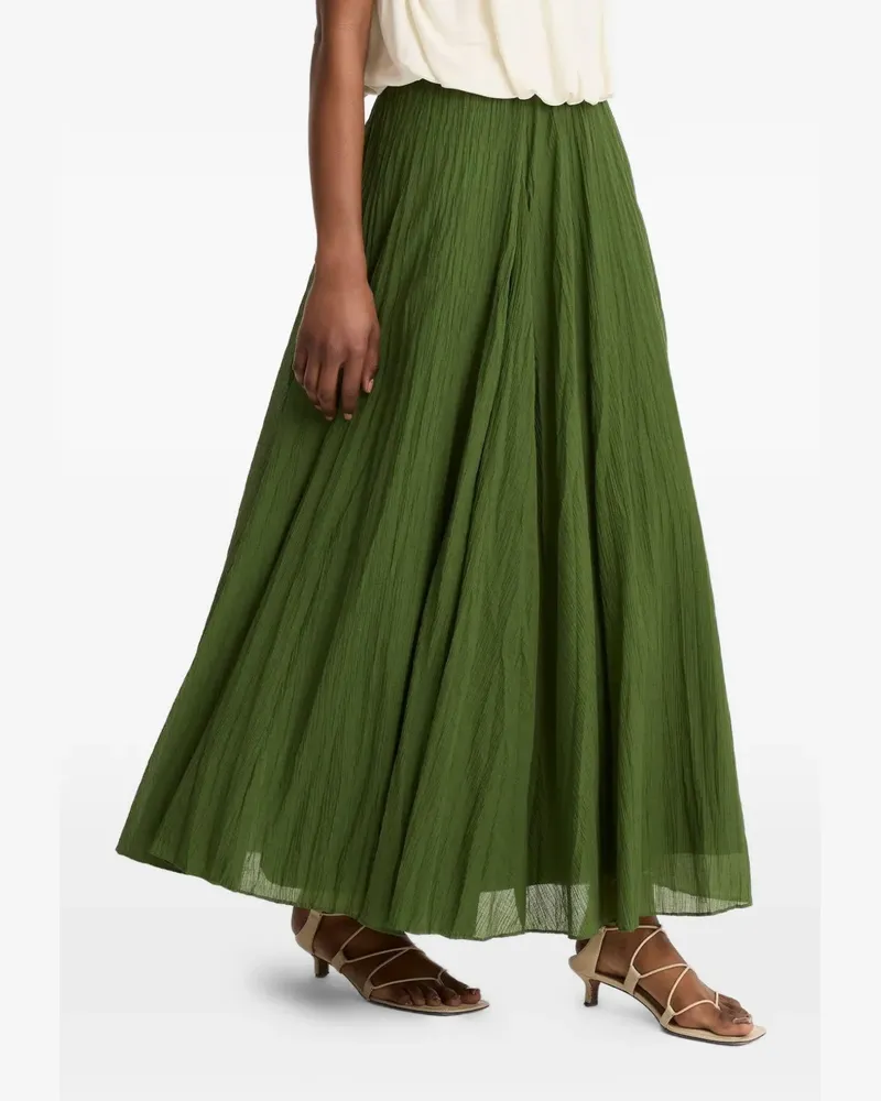 Vince crinkled-effect flared skirt - Grün Grün