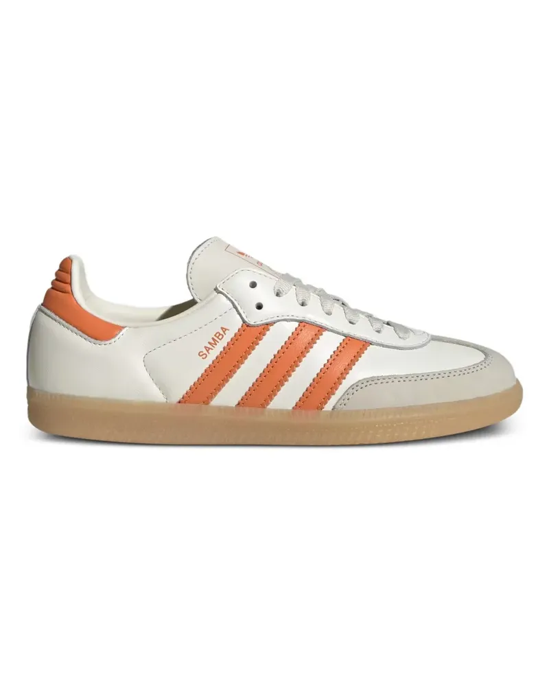 adidas Samba OG three-stripe leather sneakers - Nude Nude