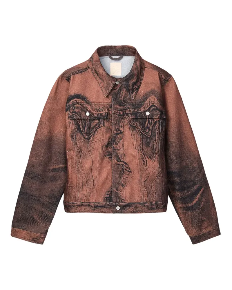 Camper Jeansjacke mit Acid-Wash-Effekt - Braun Braun