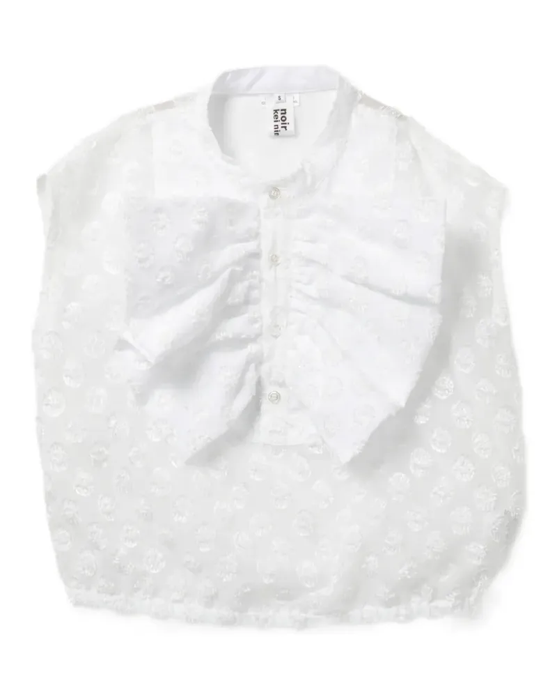 Noir Kei Ninomiya Bluse mit Rüschen - Weiß Weiß