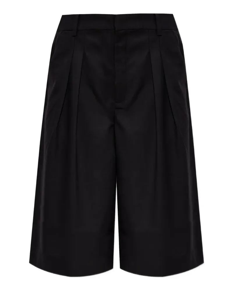 Gestuz Paula pleated wide-leg shorts - Schwarz Schwarz