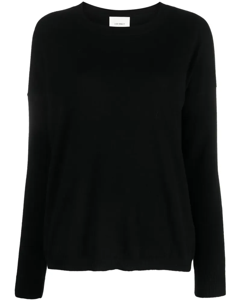 Lisa Yang Kaschmirpullover mit tiefen Schultern - Schwarz Schwarz