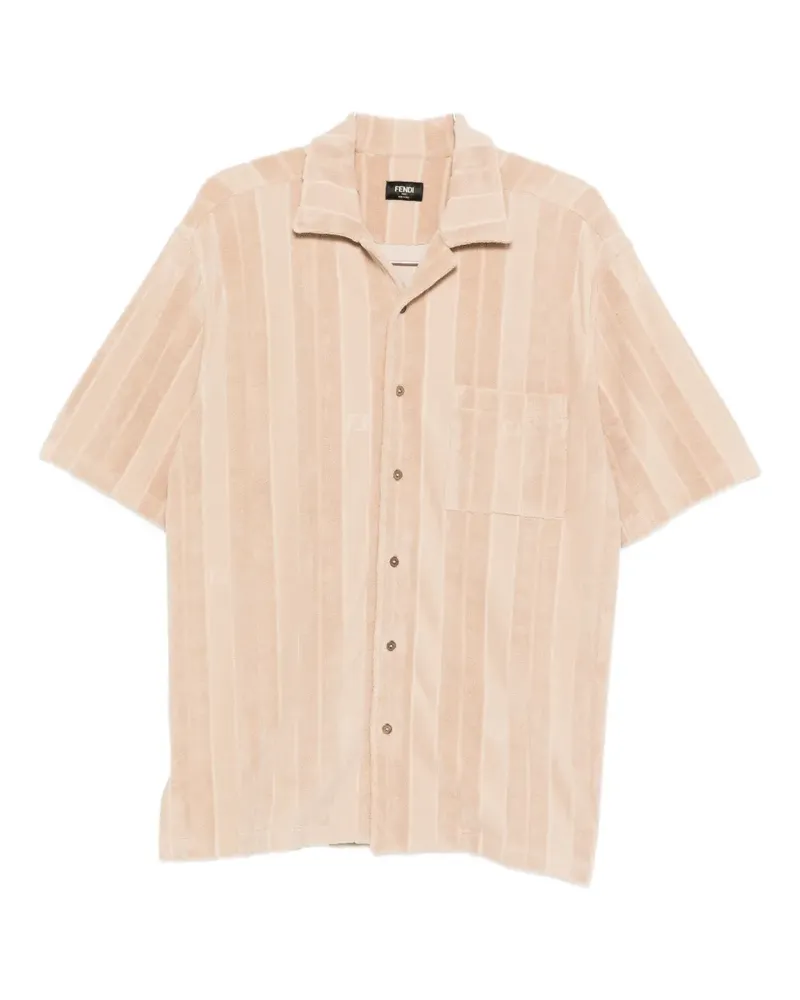 Fendi Gestreiftes Hemd - Nude Nude