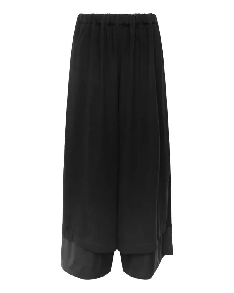 Comme des Garçons Weite Hose im Layering-Look - Schwarz Schwarz