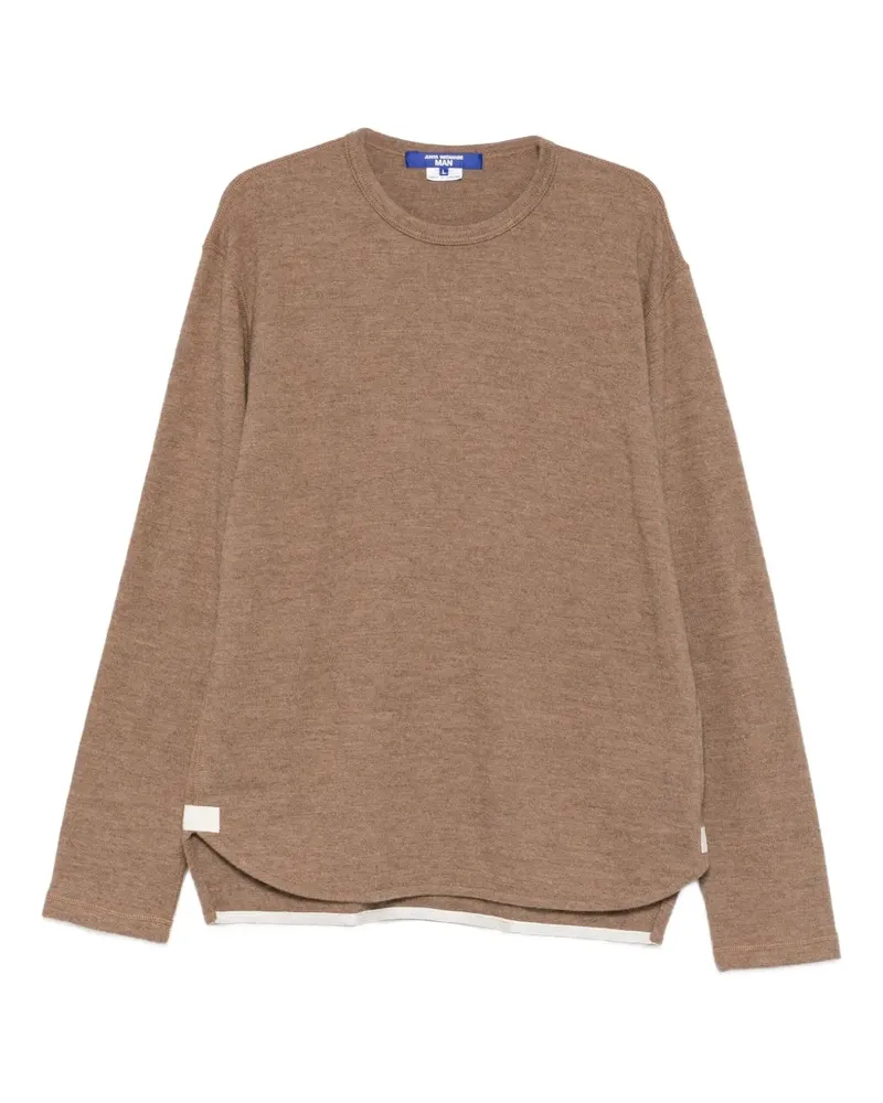 Junya Watanabe T-Shirt mit Rundhalsausschnitt - Nude Nude