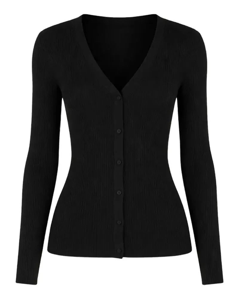 arch4 Halden Cardigan mit V-Ausschnitt - Schwarz Schwarz