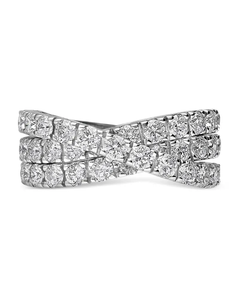 LEO PIZZO 18kt Weißgoldring mit Diamanten - Silber Silber