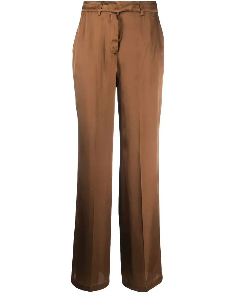 Semicouture High-Waist-Hose mit geradem Bein - Braun Braun