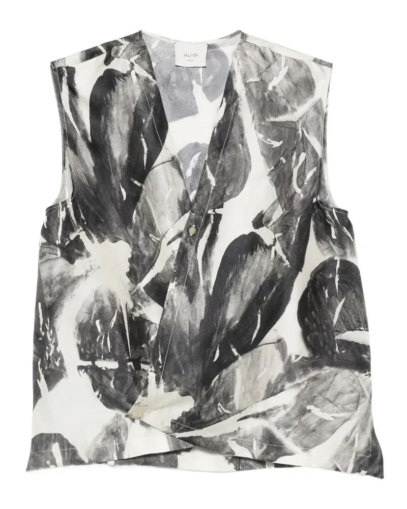 ALYSI Oberteil mit Print - Schwarz Schwarz