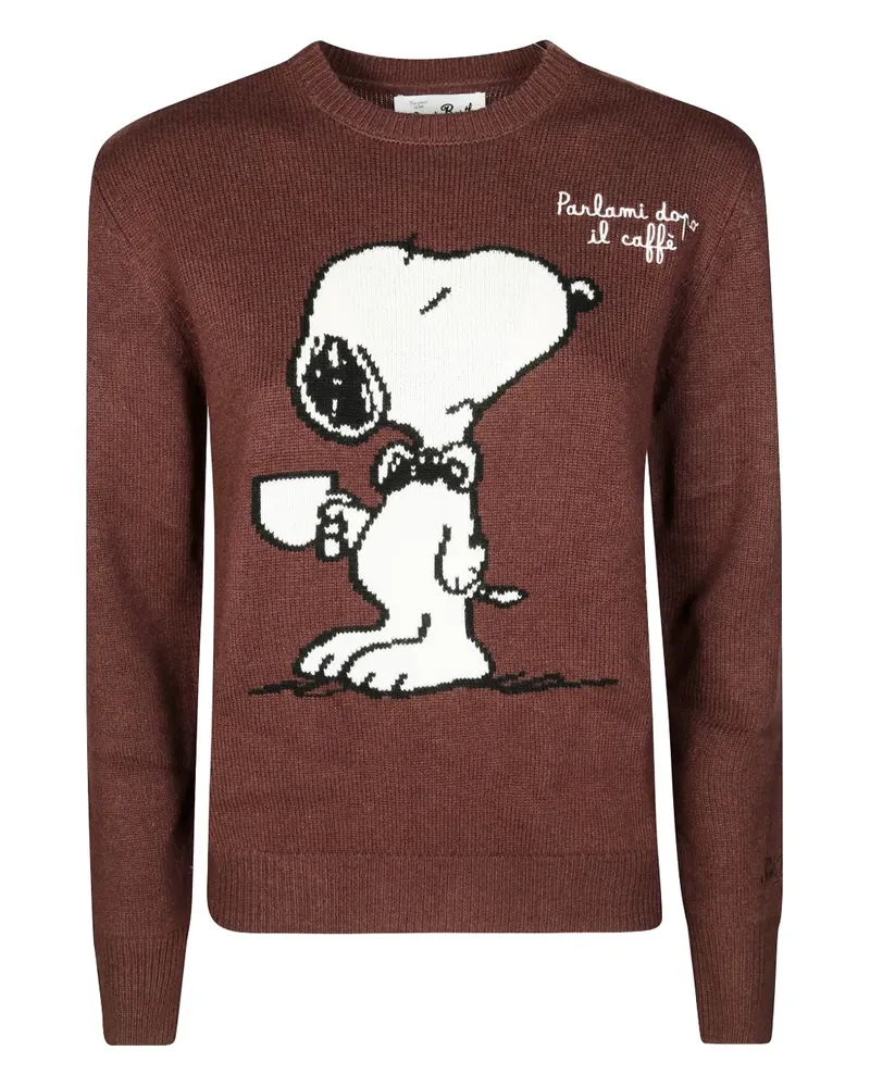 MC2 Saint Barth New Queen Snoopy Caffe-graphic long-sleeves sweater - Braun Braun