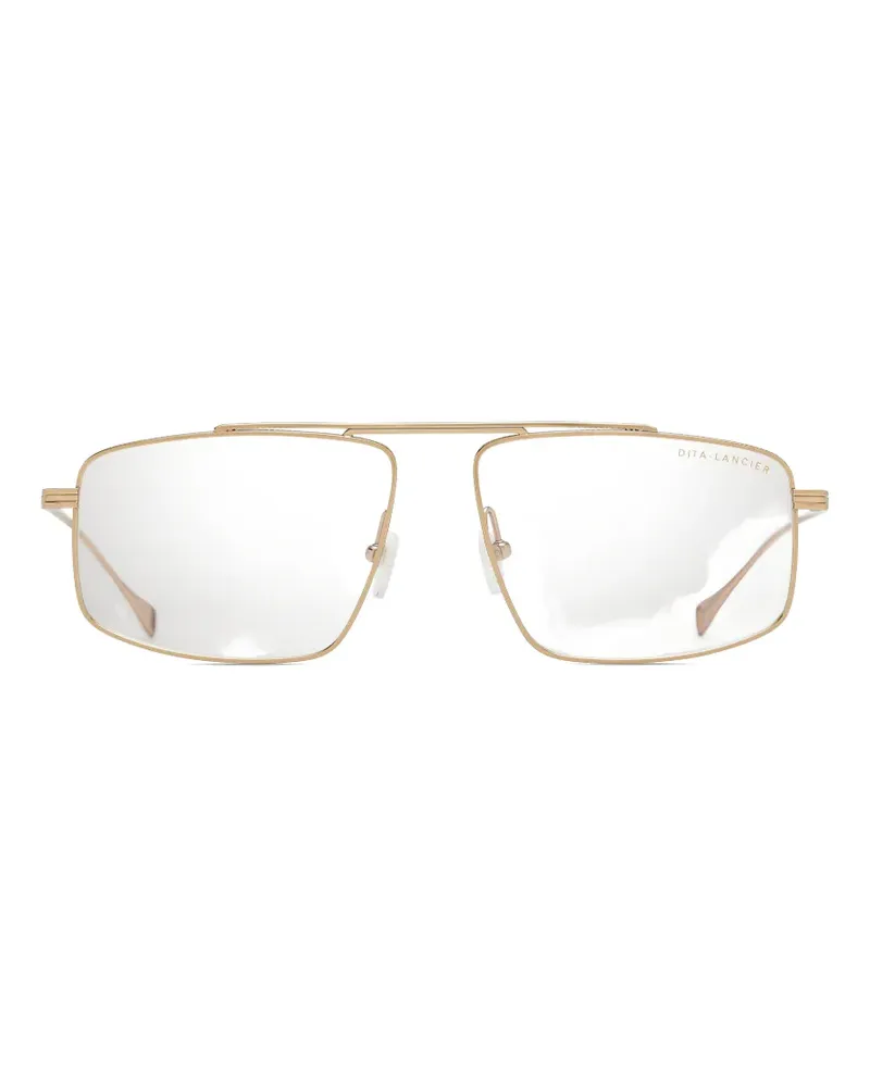 DITA square-frame double-bridge glasses - Gold Gold