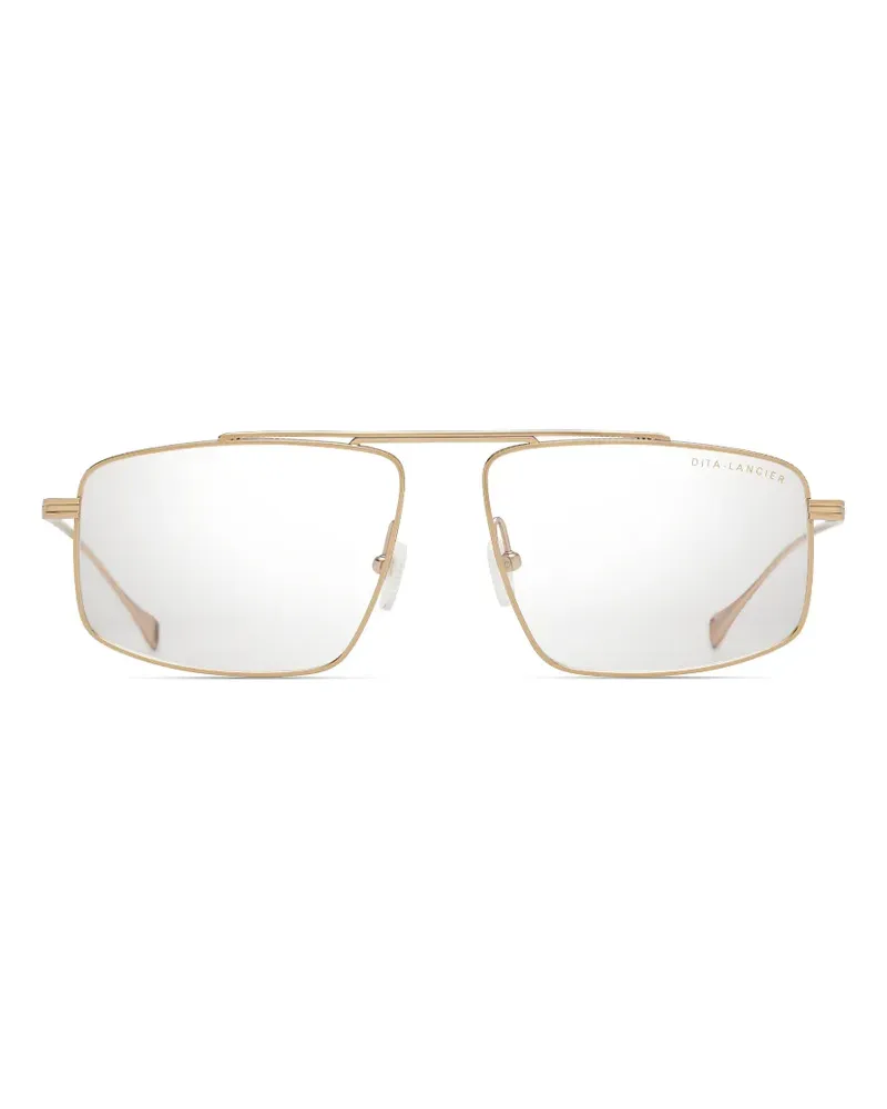 DITA square-frame double-bridge glasses - Gold Gold