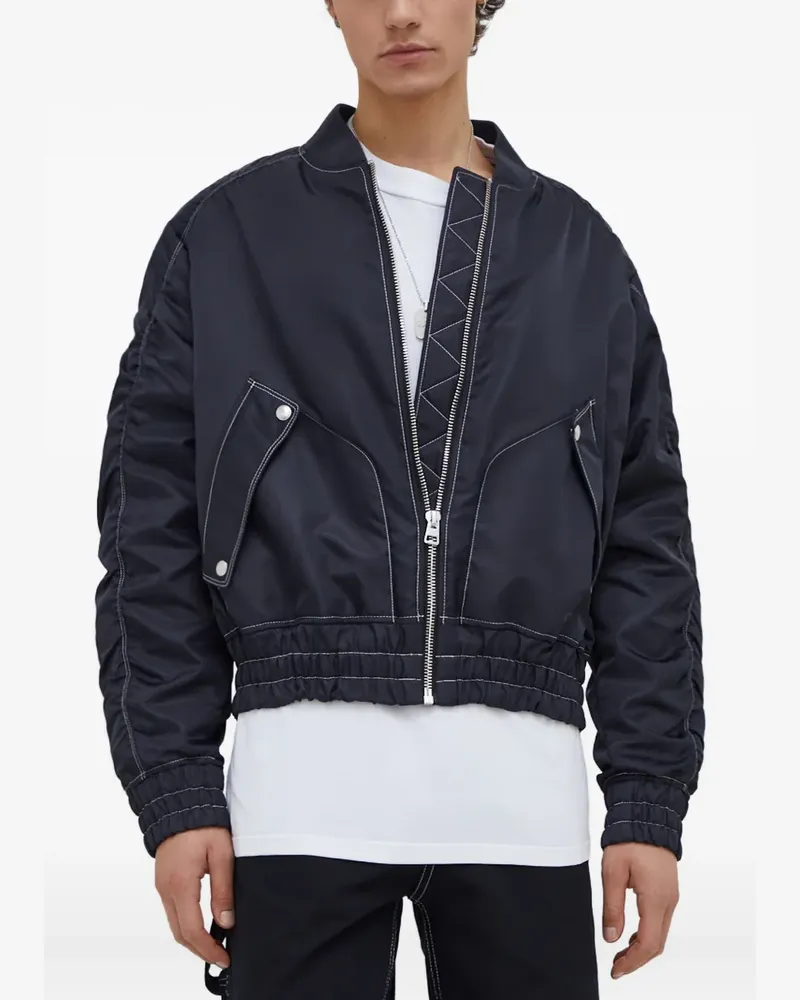 HUGO BOSS Bomberjacke mit Kontrastnähten - Blau Blau