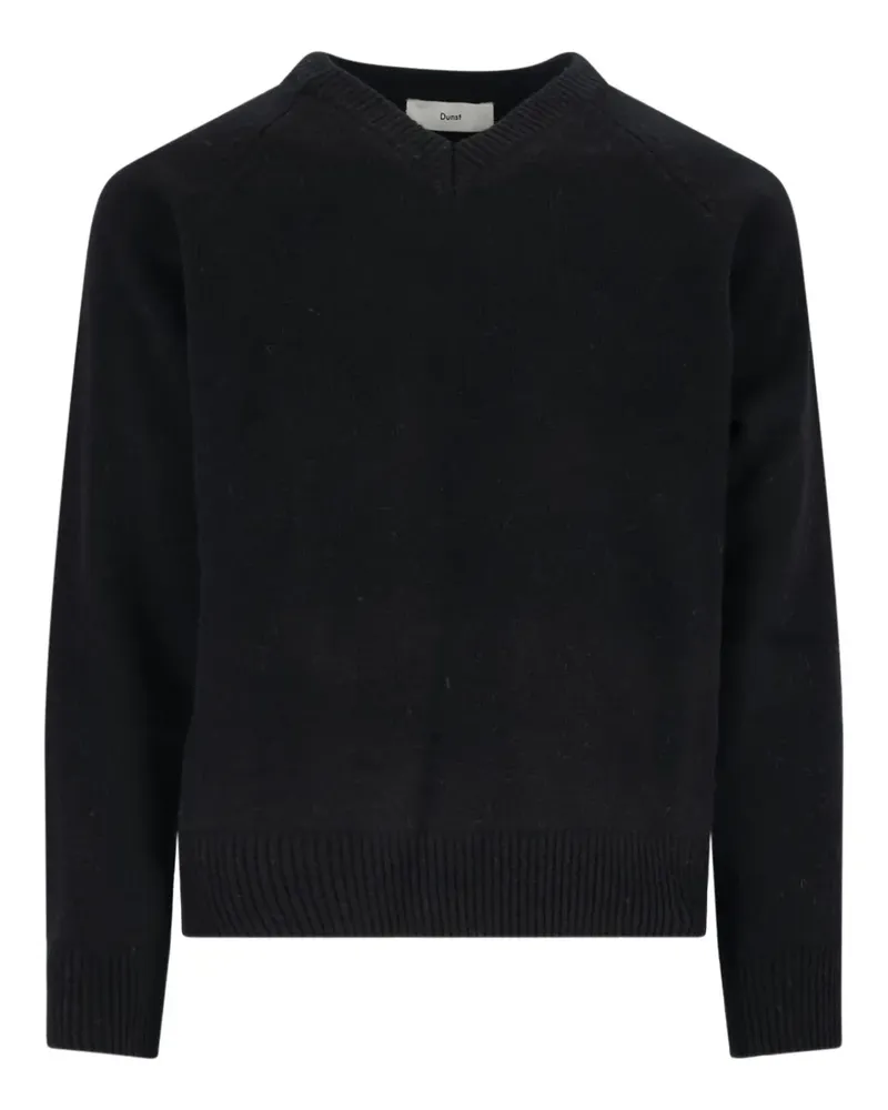 Dunst v-neck wool sweater - Schwarz Schwarz