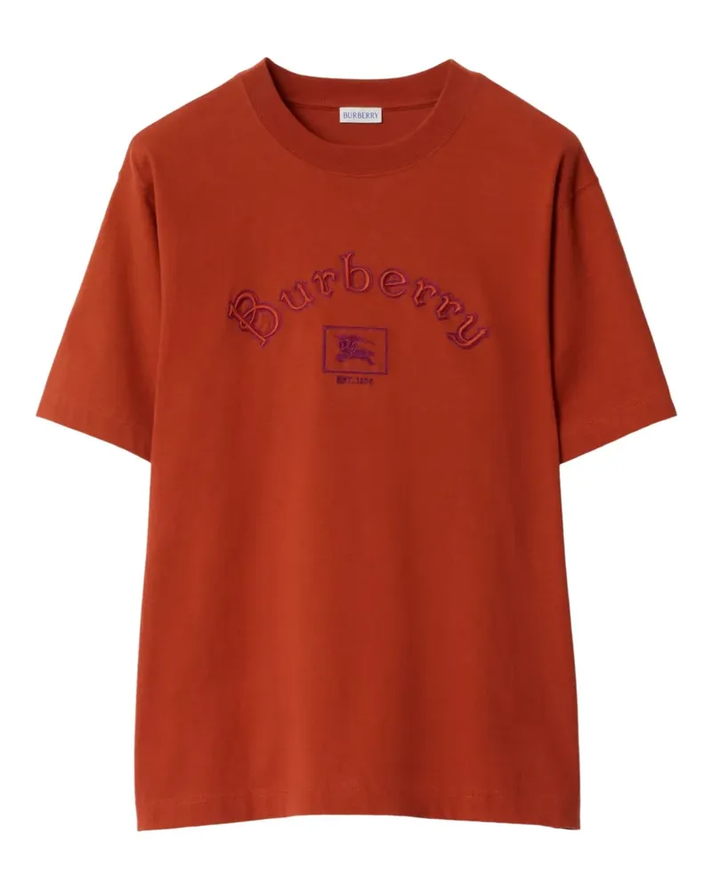 Burberry T-Shirt mit Equestrian-Print - Orange Orange