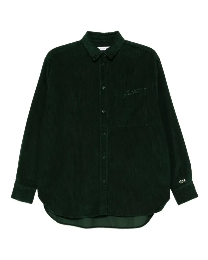 Lacoste Hemd mit Logo-Stickerei - Grün Grün