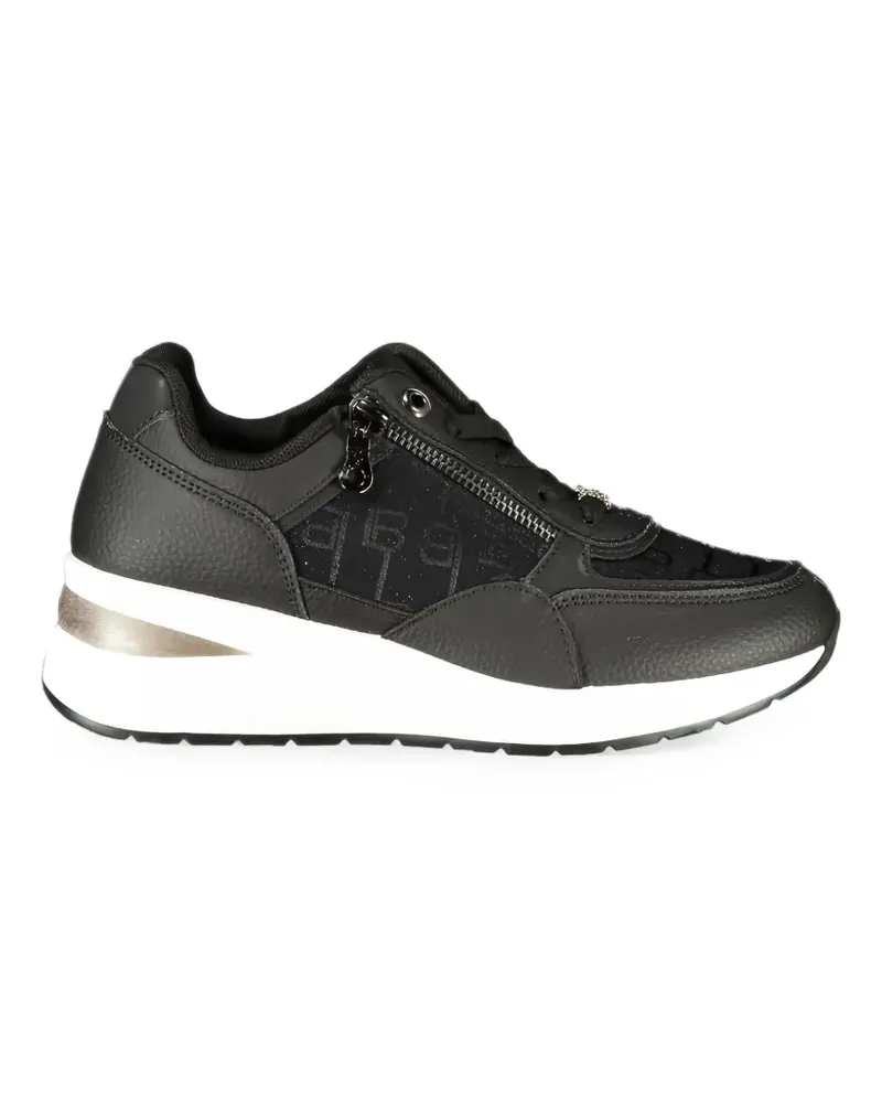 Laura Biagiotti Sneakers mit Monogrammmuster und Reißverschlussdetail - Schwarz Schwarz