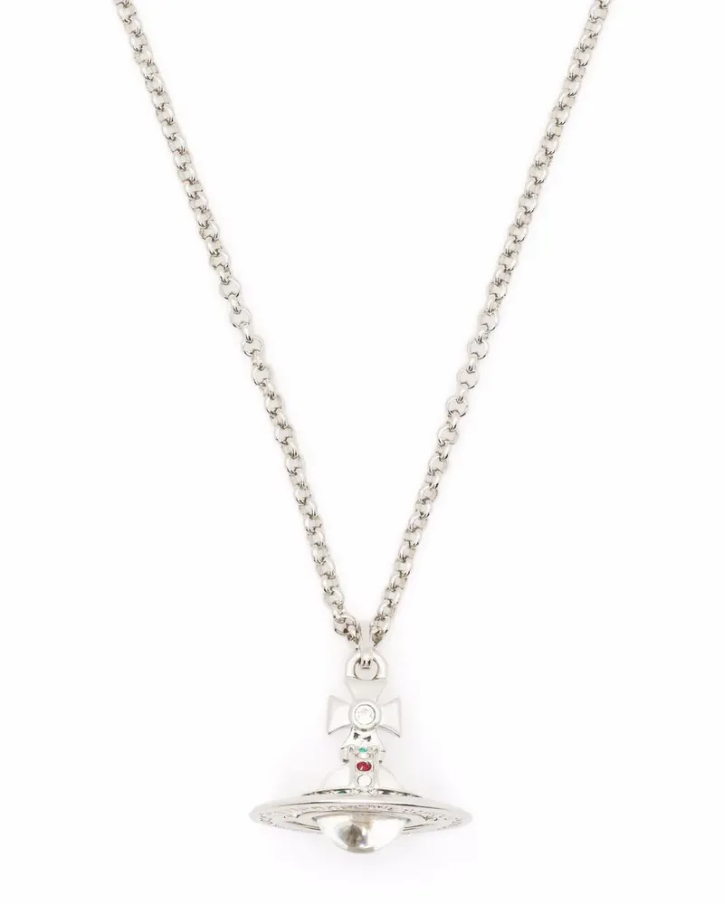Vivienne Westwood Halskette mit Orb-Anhänger - Silber Silber